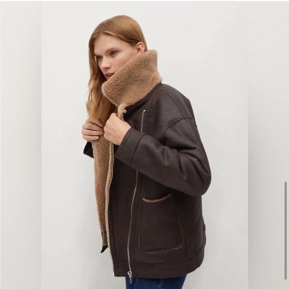 Mango Faux Shearling Reversible Jacket - image 6